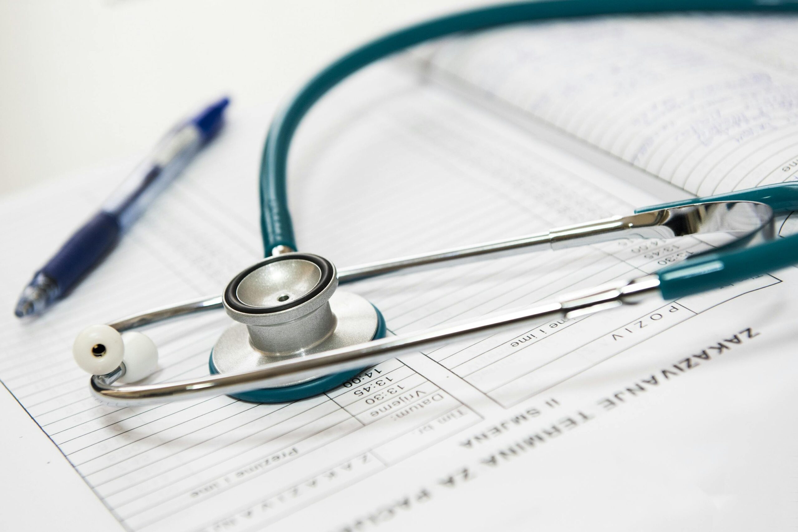 Stethoscope on a medical table, representing the concept of 'Missed Diagnosis vs. Misdiagnosis' in medical errors.